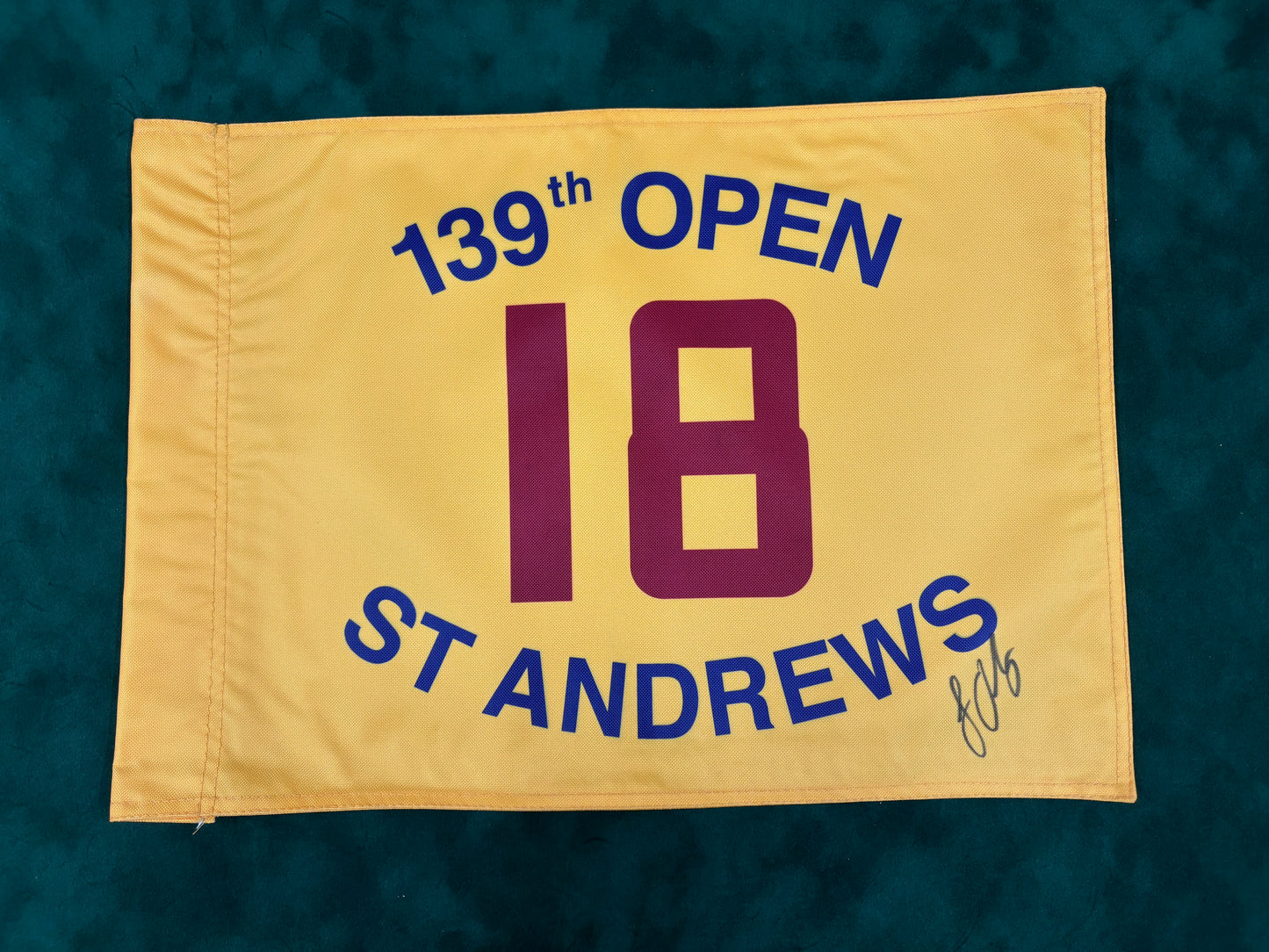 Louis Oosthuizen Winner Signed 139th Open at St Andrews Golf Flag + Dealer COA