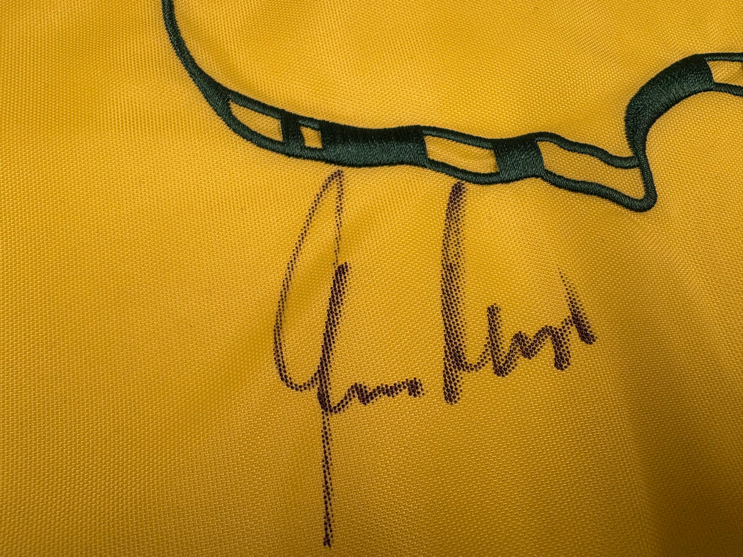 Gary Player Signed Undated Masters Golf Flag + Dealer COA