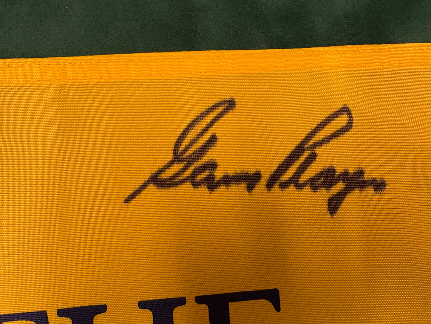 Golf Legend Gary Player Signed Undated The Open Golf Flag + Dealer COA