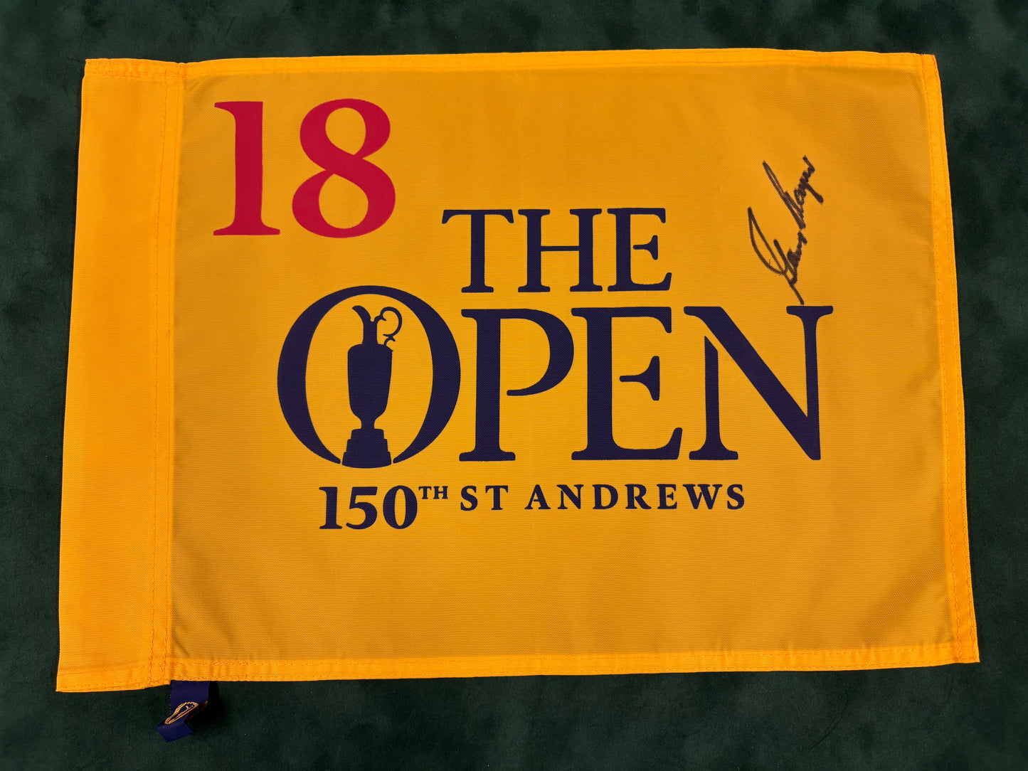 Gary Player Signed 150th Open at St Andrews Golf Flag + Dealer COA