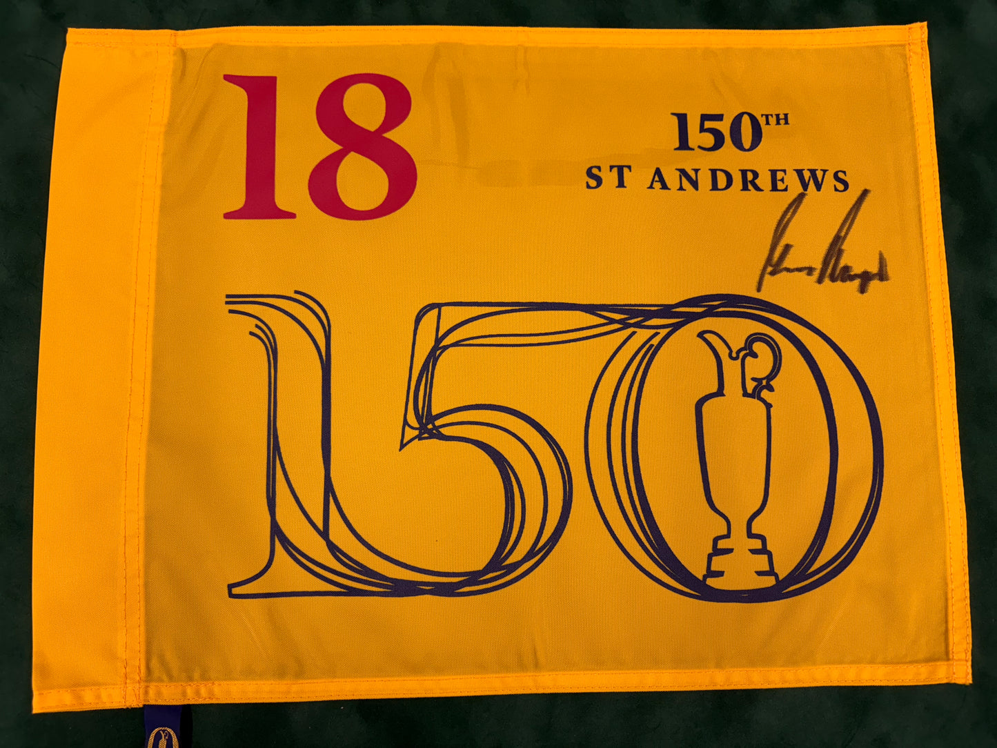 Gary Player Signed 150th Open at St Andrews Golf Flag + Dealer COA