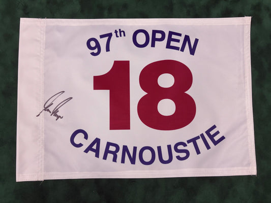 Gary Player Winner Signed 97th Open at Carnoustie Golf Flag + Dealer COA