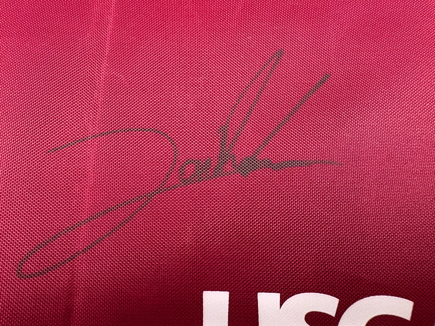 Jon Rahm Winner Signed 121st US Open at Torrey Pines Burgundy Golf Flag + Dealer COA