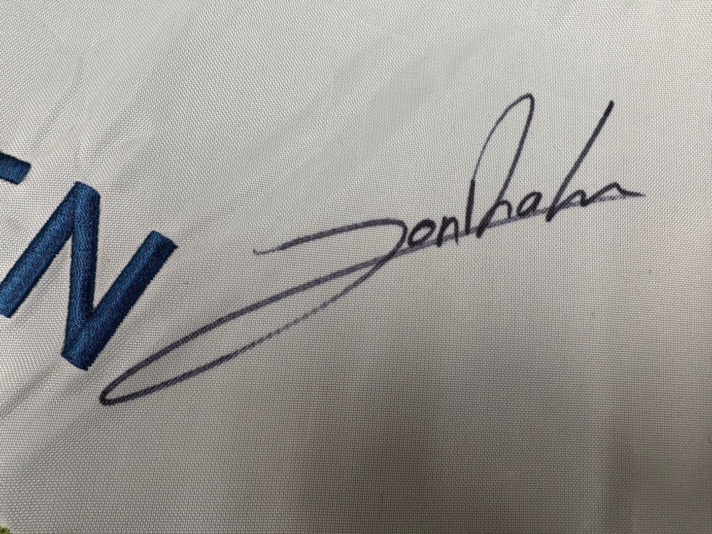 Jon Rahm Winner Signed 121st US Open at Torrey Pines Golf Flag + Dealer COA