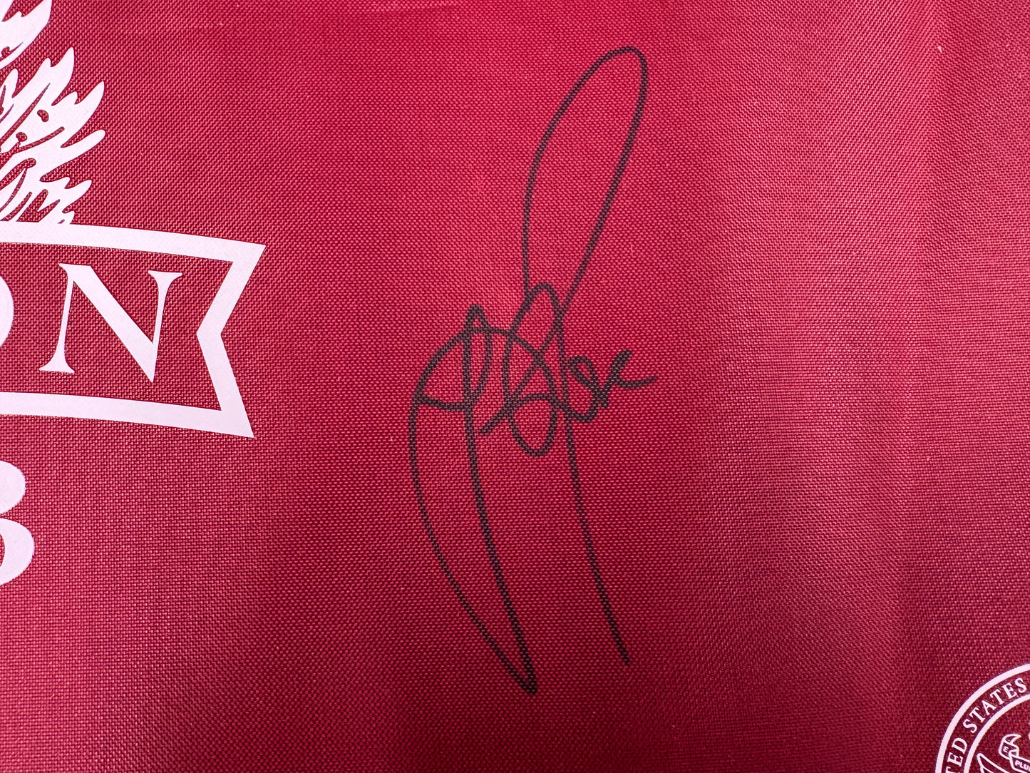 Justin Rose Winner Signed 2013 US Open at Merion Golf Flag + Dealer COA