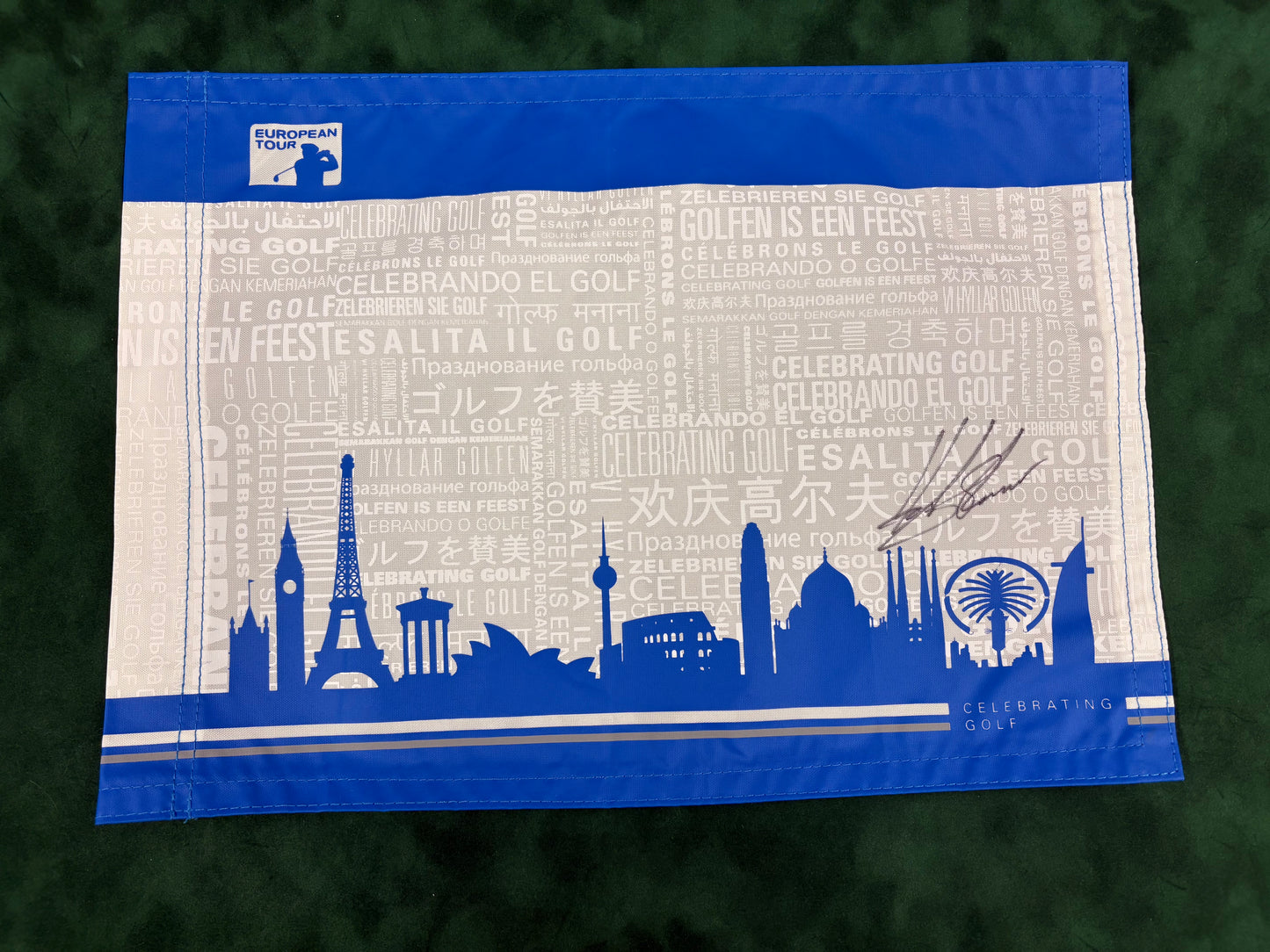 Henrik Stenson Signed European Tour Golf Flag + Dealer COA