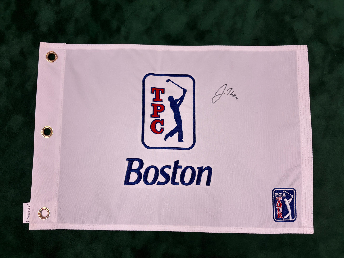 Justin Thomas Signed PGA Tour TPC Boston Golf Flag + Dealer COA