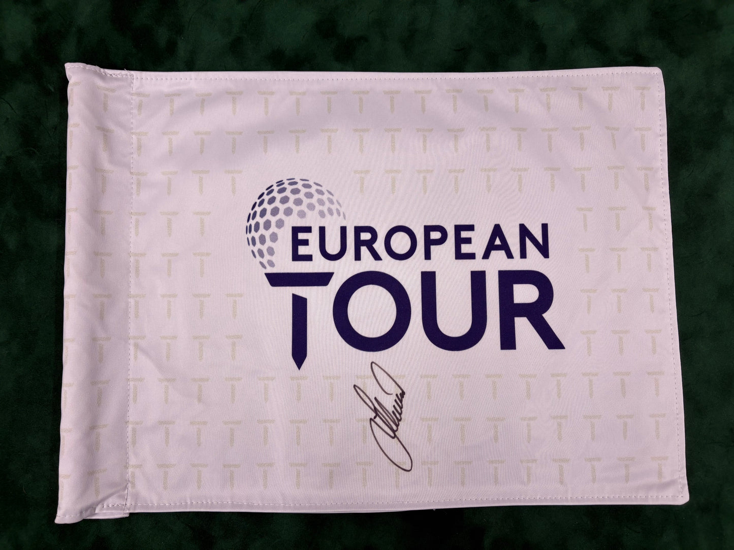 Lee Westwood Signed European DP World Tour Golf Flag + Dealer COA