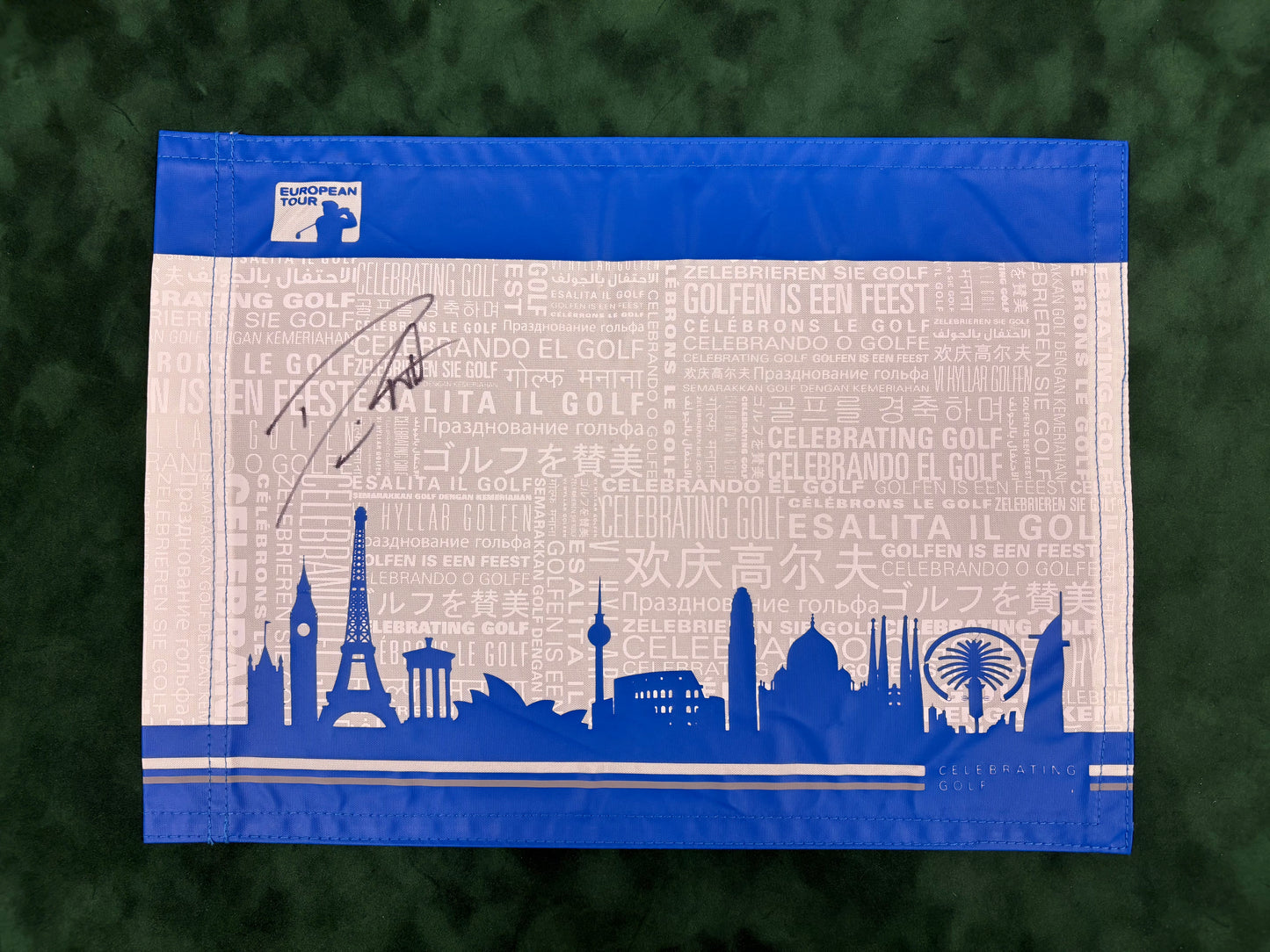 Danny Willett Signed European Tour Golf Flag + Dealer COA