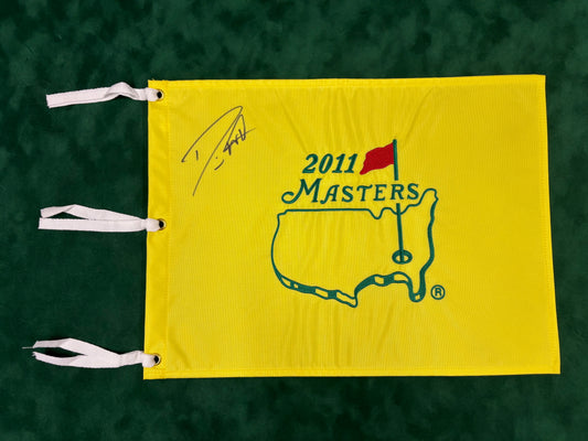 Danny Willett Signed 2011 Masters Golf Flag + Dealer COA
