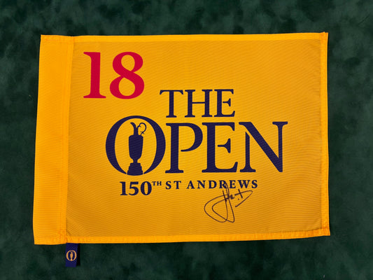 Cameron Smith Winner Signed 150th Open at St Andrews Golf Flag + Dealer COA