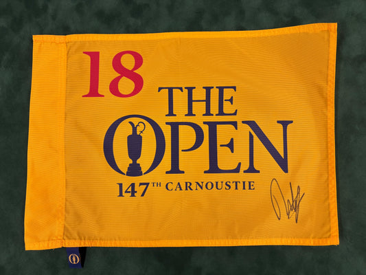 Francesco Molinari Winner Signed 147th Open at Carnoustie Golf Flag + Dealer COA