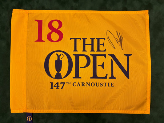 Francesco Molinari Winner Signed 147th Open at Carnoustie Golf Flag + Dealer COA