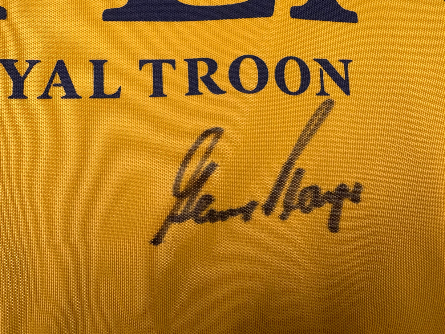 Gary Player Signed 145th Open at Royal Troon Golf Flag + Dealer COA