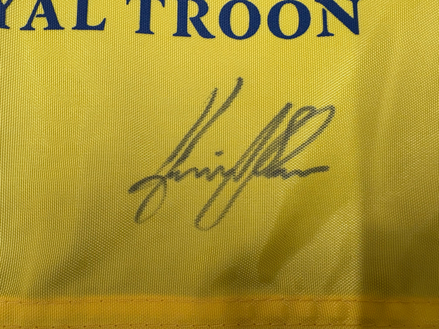 Henrik Stenson Winner Signed 145th Open at Royal Troon Golf Flag + Dealer COA