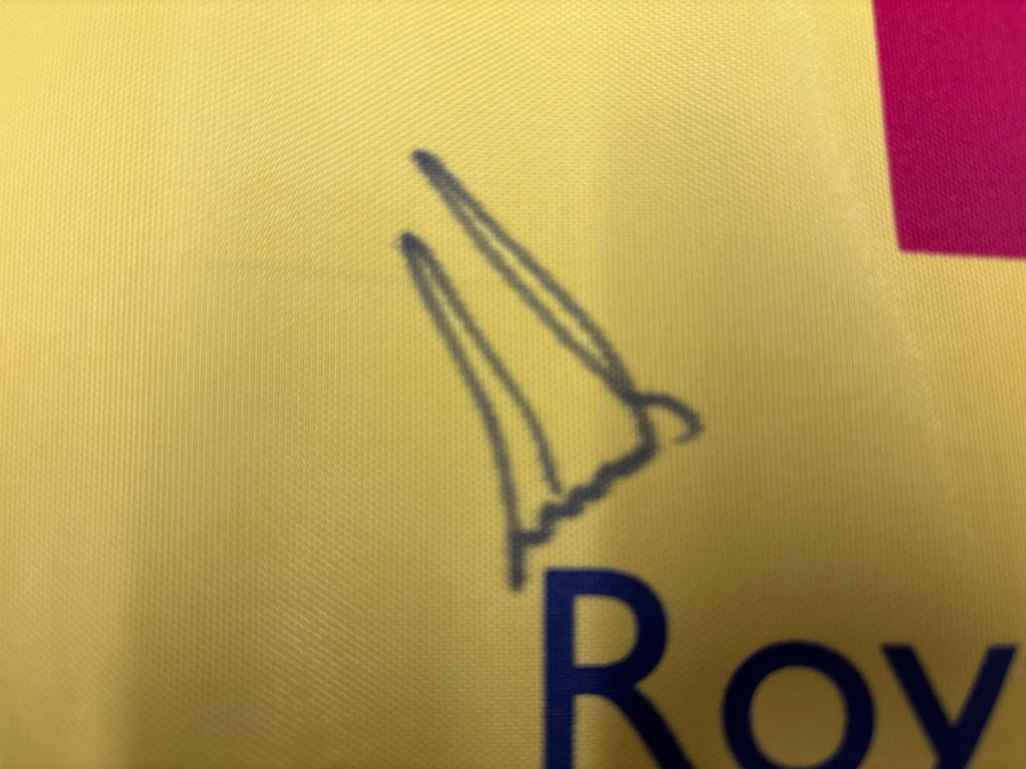 Ernie Els Signed Yellow 2004 The Open at Royal Troon Golf Flag + Dealer COA