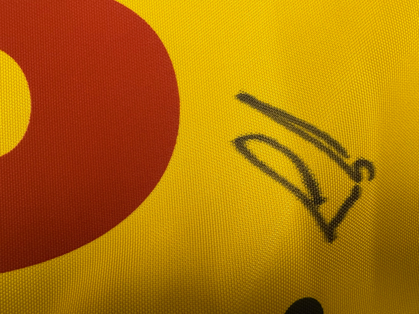 Ernie Els Signed Yellow 2002 The Open at Muirfield Golf Flag + Dealer COA