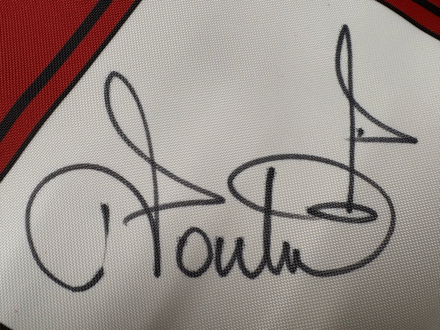 The Postman - Ian Poulter 'Mr Ryder Cup' Signed Red & White Golf Flag + Dealer COA
