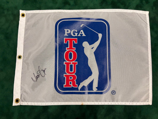 Jason Gore American Golfer Signed PGA Tour Golf Pin Flag + Dealer COA