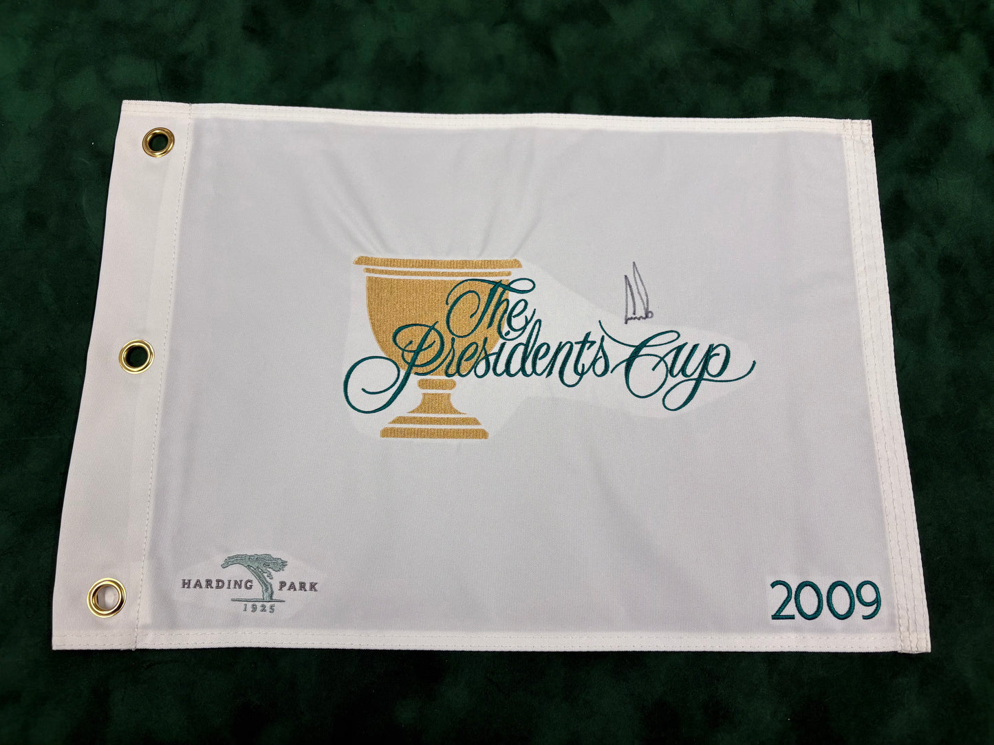 Ernie Els Signed 2009 Presidents Cup Golf Pin Flag - Obtained in Person + Cert