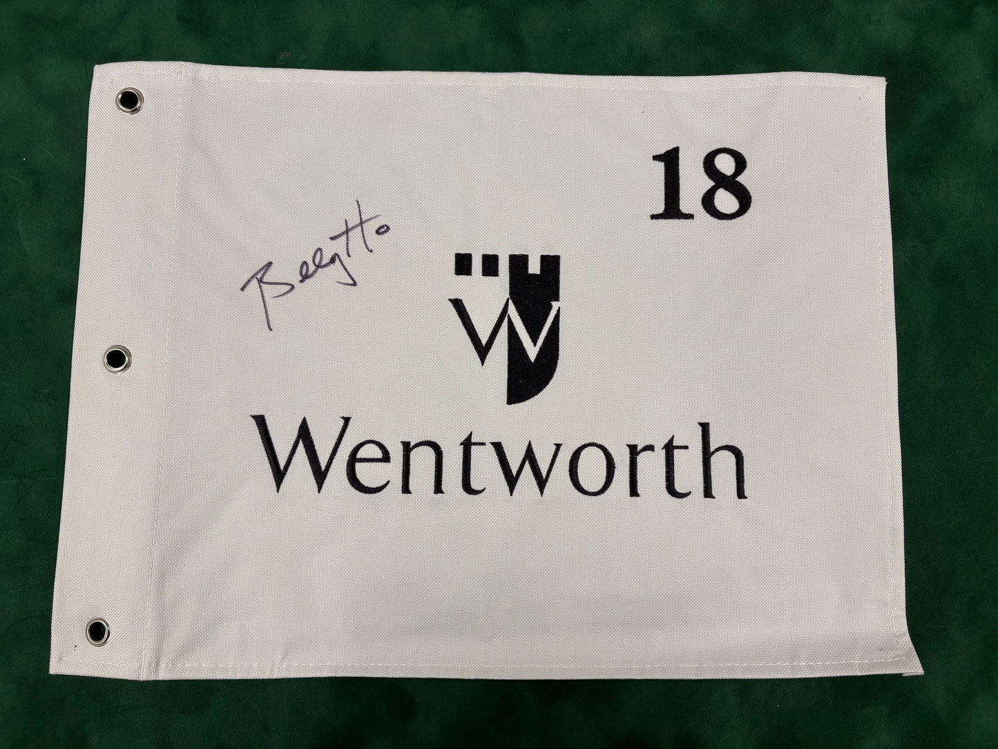 Billy Horschel Two-Time BMW PGA Winner Signed Wentworth Golf Pin Flag + Dealer COA