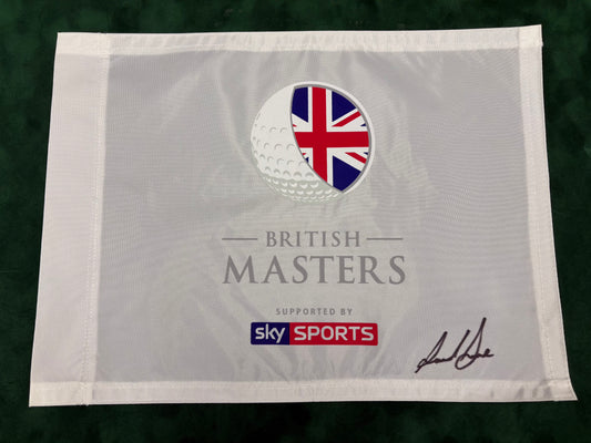 Paul Dunne 2017 Winner Signed British Masters Golf Pin Flag + Dealer COA