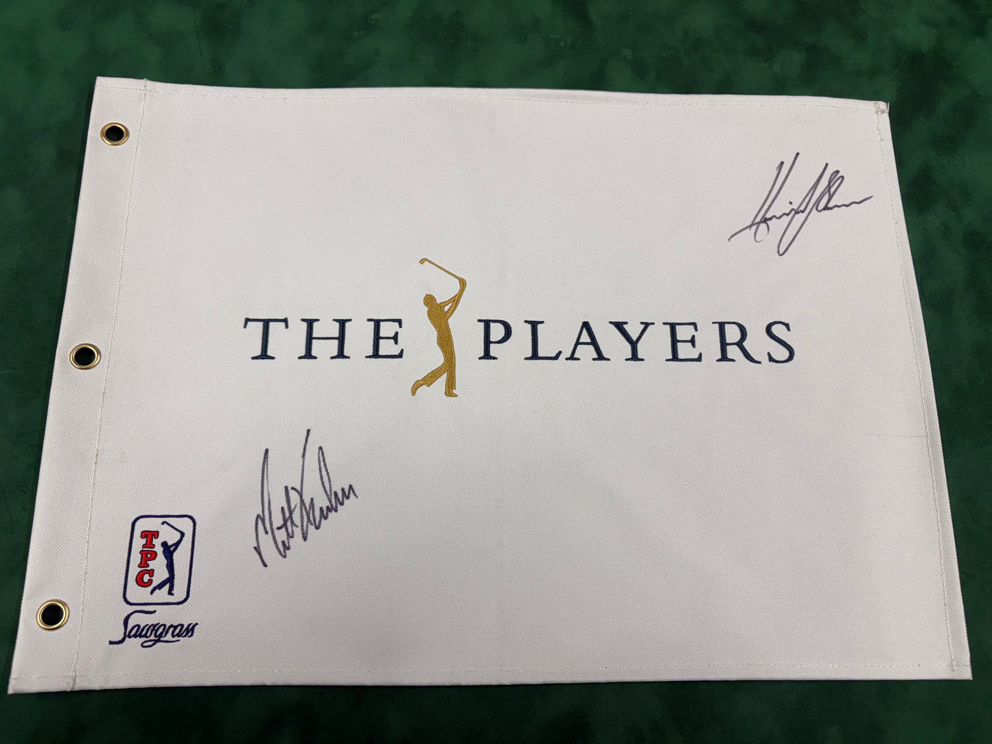 Henrik Stenson & Matt Kuchar Signed The Players TPC Sawgrass Golf Flag + Cert