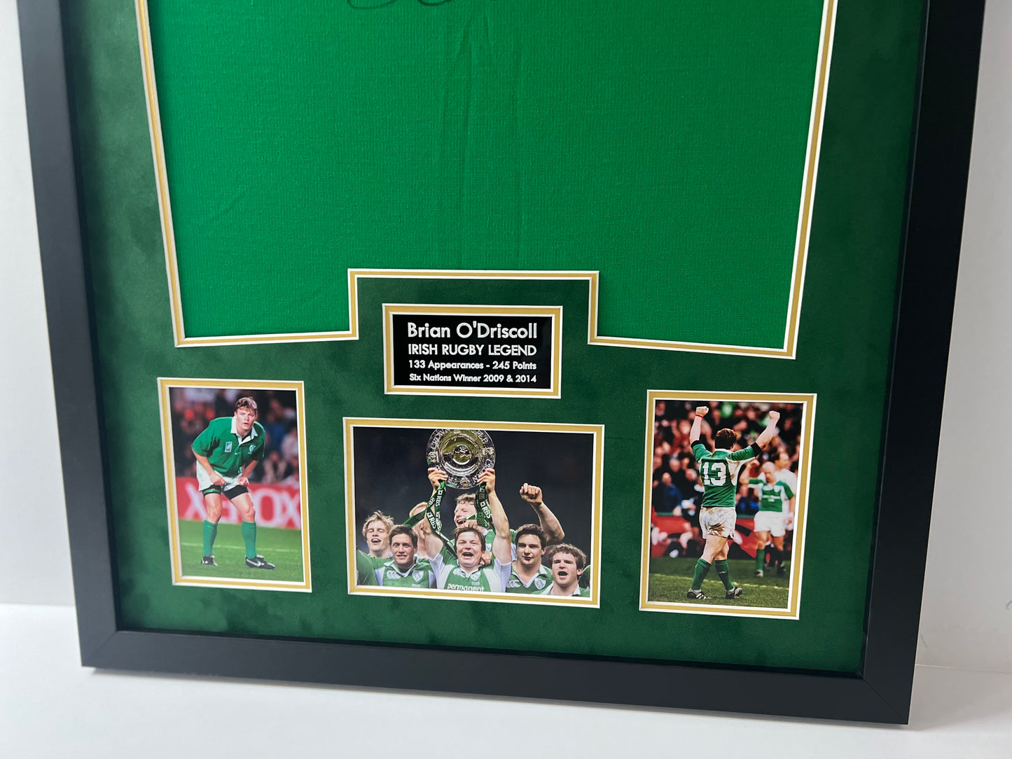 Brian O'Driscoll Irish Rugby Legend Signed & Framed Shirt + Dealer COA