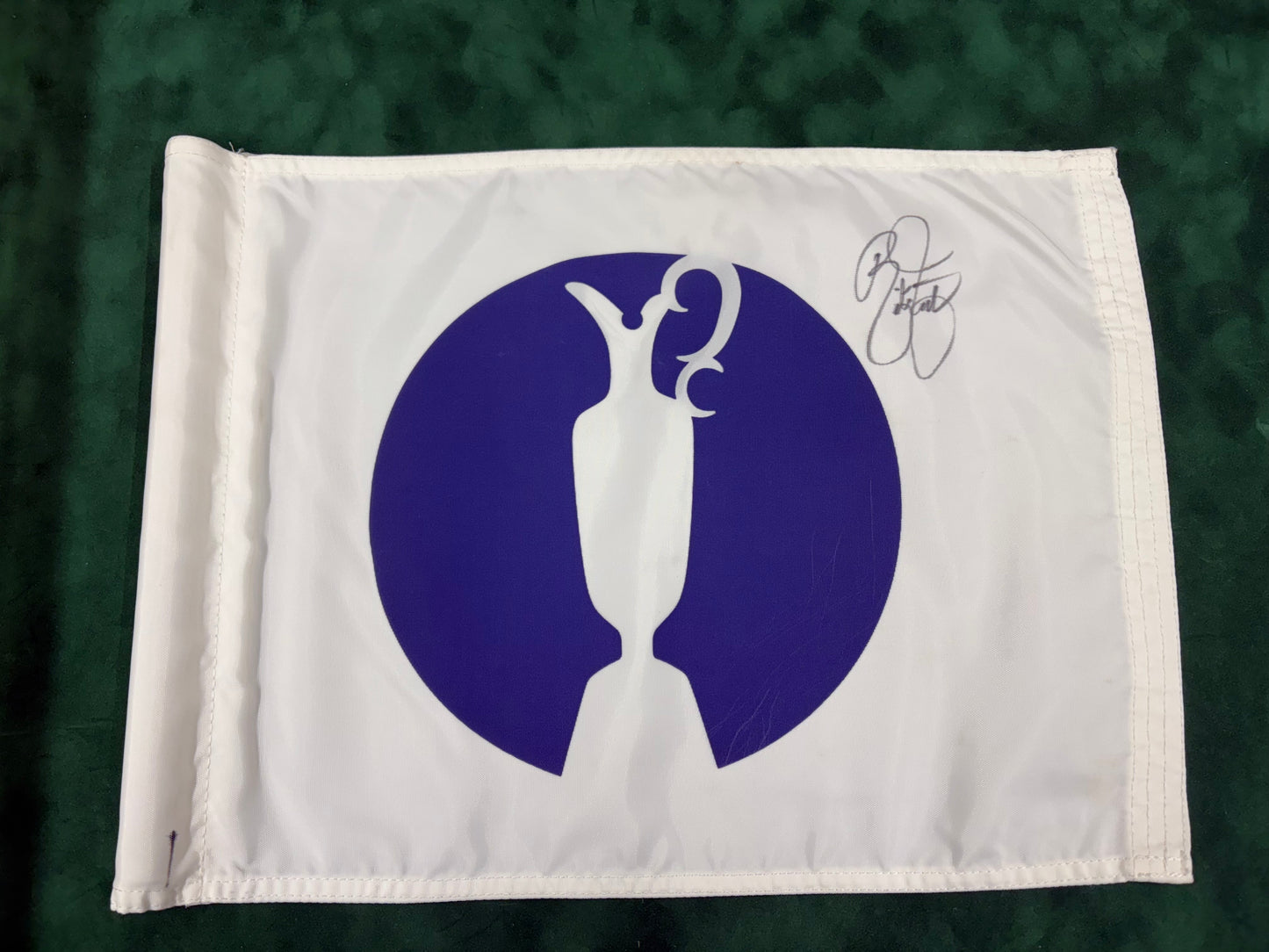 Rickie Fowler Signed Rare Practice Round Course Used Open Golf Flag + Dealer COA