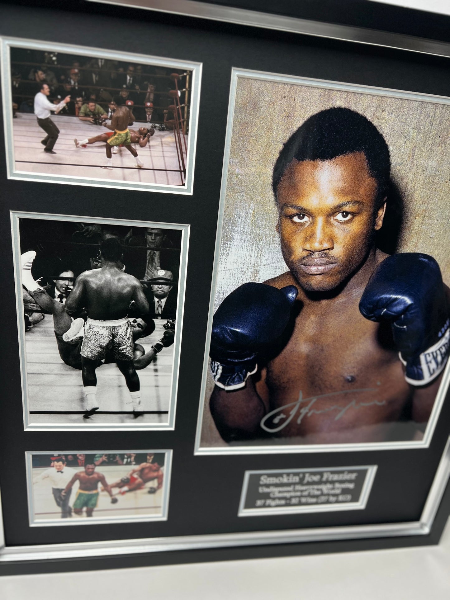 Smokin' Joe Frazier Heavyweight Boxing Legend Signed & Framed Display + Cert