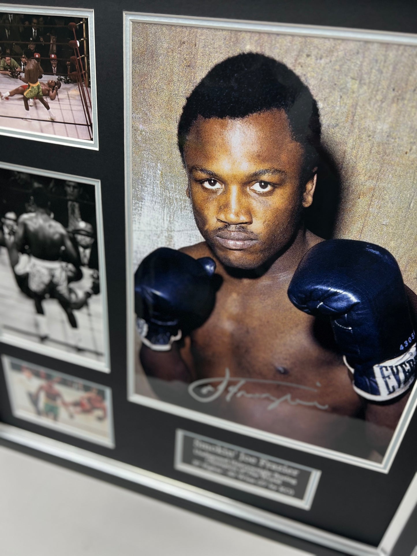 Smokin' Joe Frazier Heavyweight Boxing Legend Signed & Framed Display + Cert