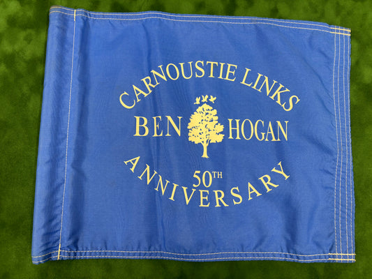 RARE Carnoustie Links Ben Hogan 50th Anniversary Course Used Blue Golf Flag
