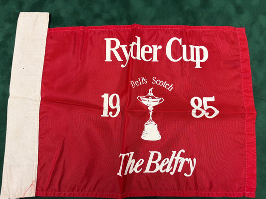 RARE 1985 26th Ryder Cup at The Belfry Brabazon Course Used Red Golf Pin Flag
