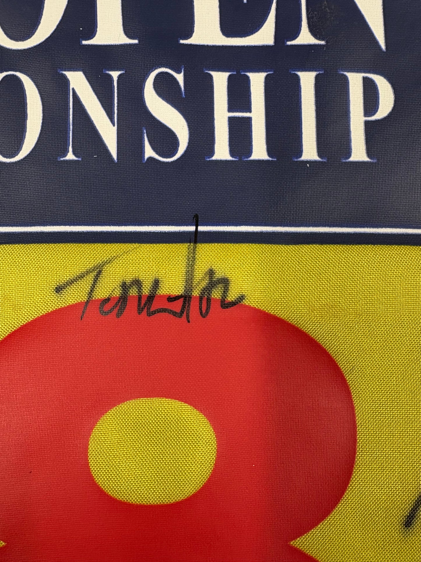 Open at Royal Lytham & St Annes Golf Flag Signed by 9 Champions Watson, Charles, Cink + Cert