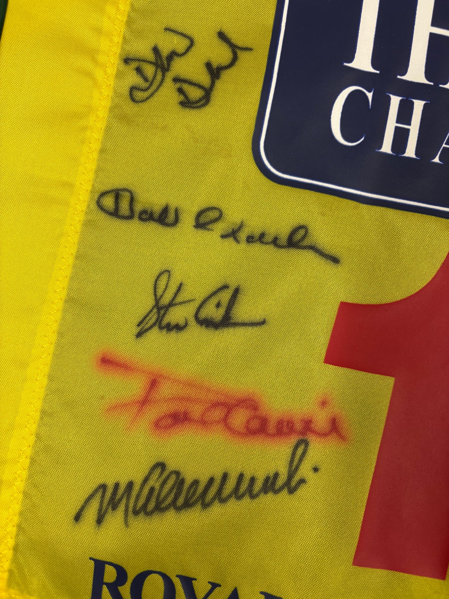 Open at Royal Lytham & St Annes Golf Flag Signed by 9 Champions Watson, Charles, Cink + Cert