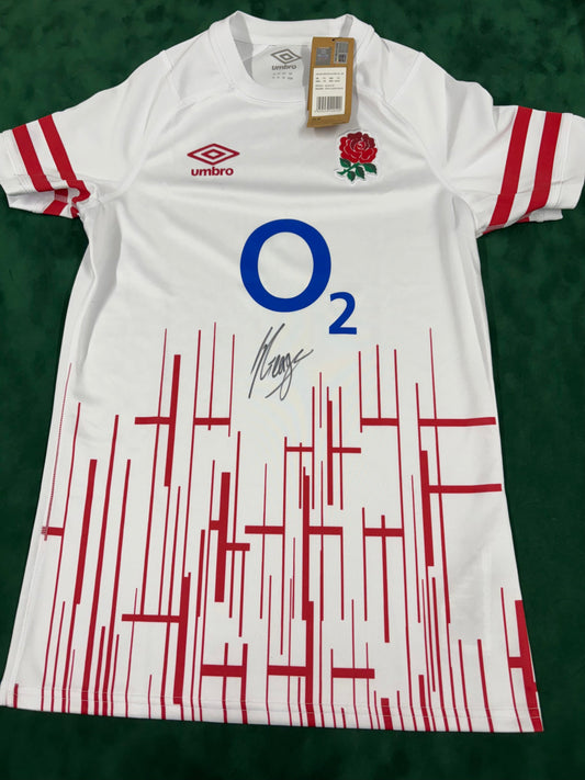 England & Saracens Rugby Union Player Jamie George Signed England National Shirt + COA