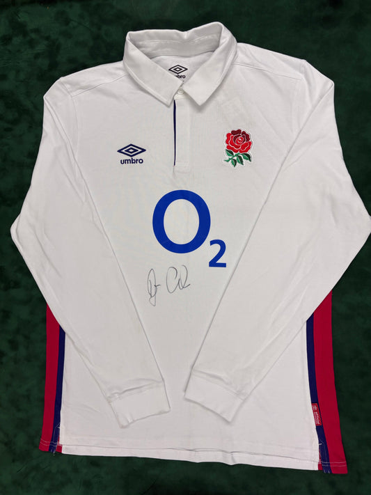 Rugby Union Legend Dan Cole Signed England National Shirt + Dealer COA