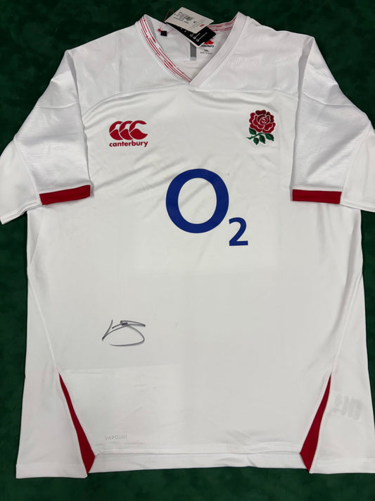 CA Brive Player Courtney Lawes Signed England National Rugby Union Shirt + COA