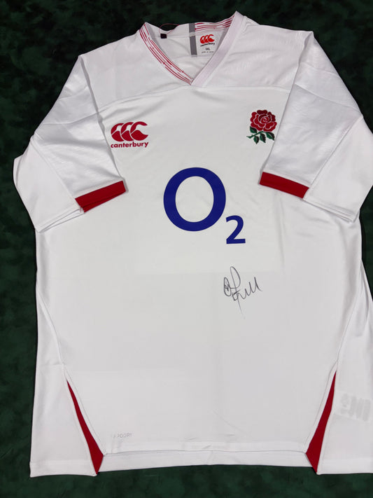 Saracens Rugby Union Player Owen Farrell Signed England National Shirt + COA