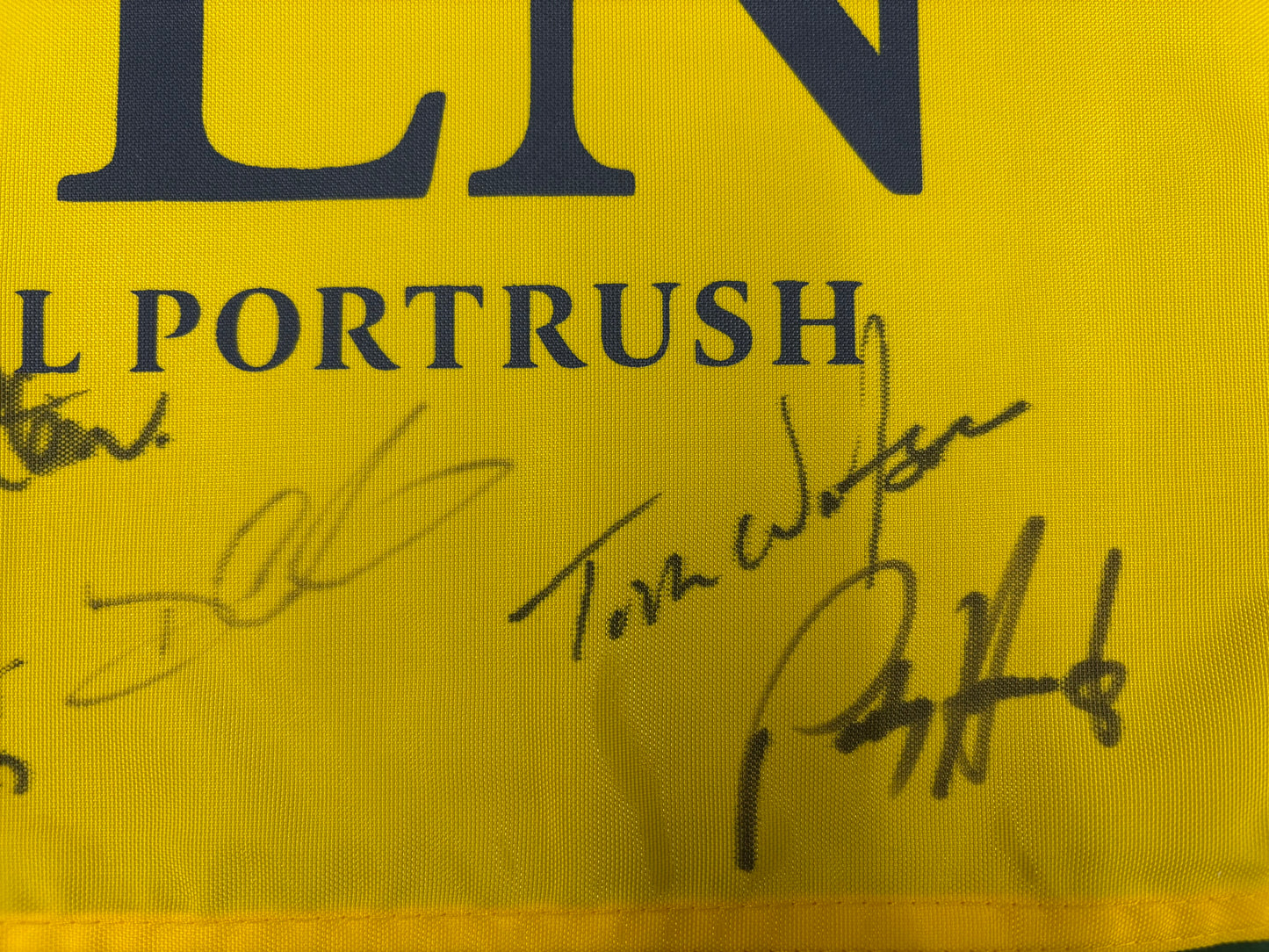 148th Open at Portrush Golf Flag Signed by 12 Champions (Harrington, Els) + Cert
