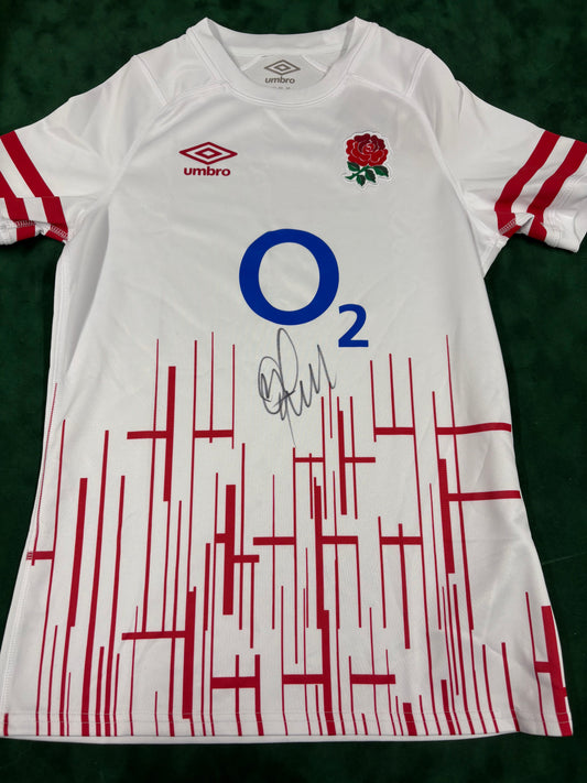 Saracens Rugby Union Player Owen Farrell Signed England National Shirt + COA