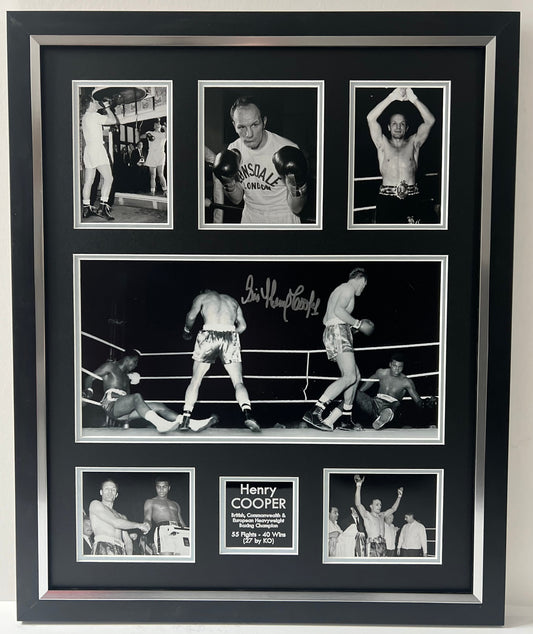 Sir Henry Cooper Heavyweight Boxing Legend Signed & Framed Photo Display + Cert