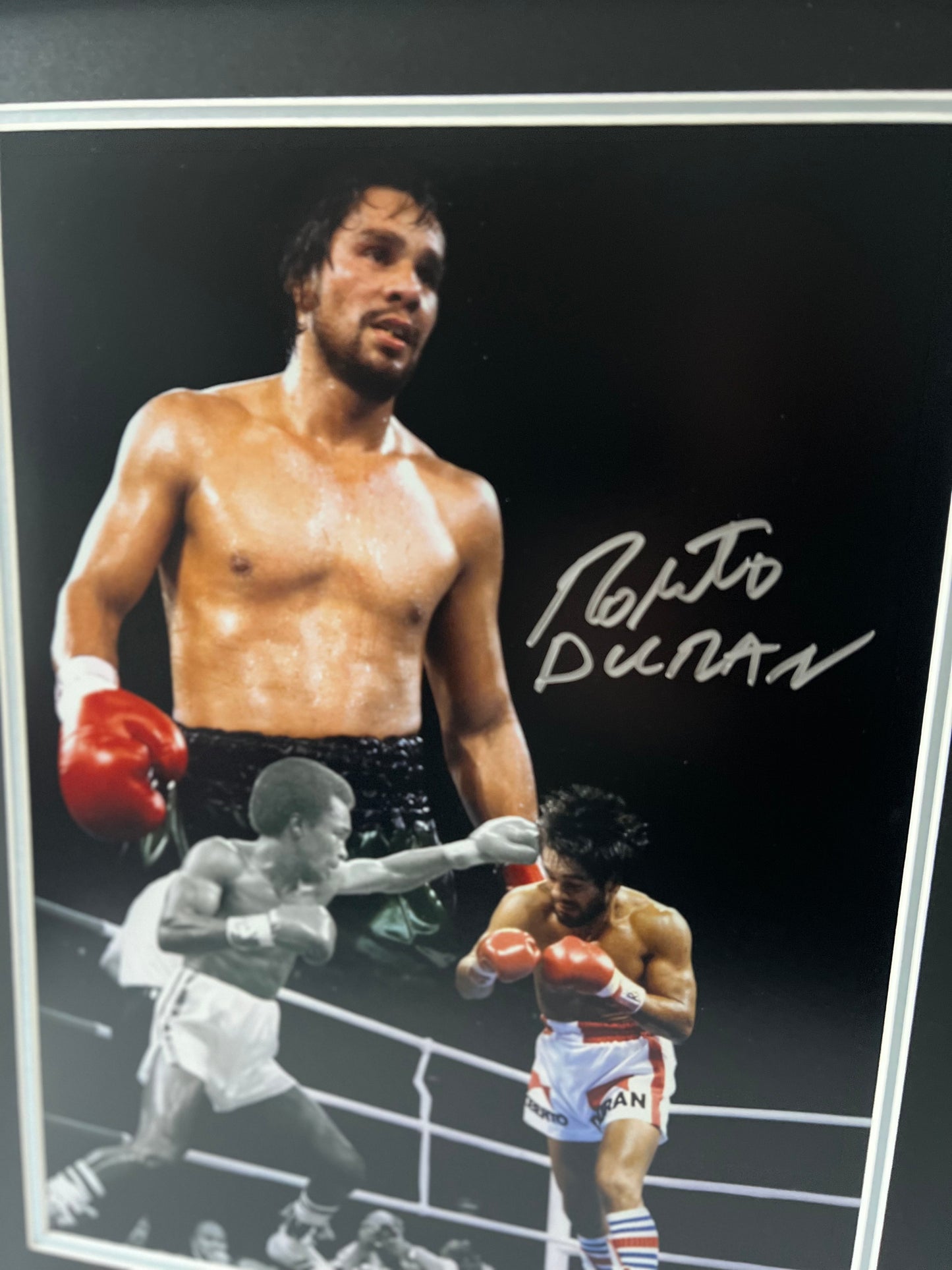 Roberto Durán World Champion Boxer Signed & Framed Photo Display + Cert