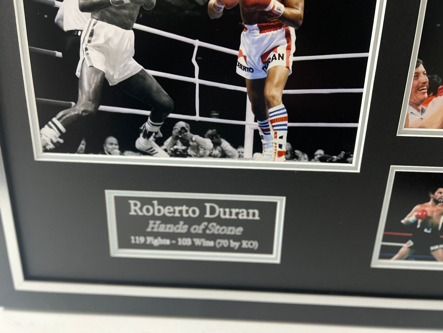 Roberto Durán World Champion Boxer Signed & Framed Photo Display + Cert