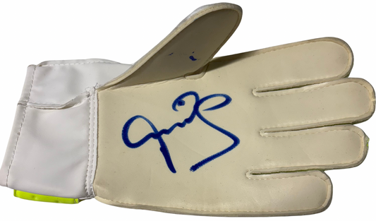 Peter Schmeichel- Manchester United FC Legend Signed Yellow & White Nike Goalkeeper Glove with COA