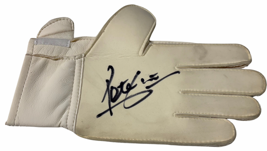 Peter Shilton- Leicester City & Nottingham Forest Legend- Signed Umbro White,Blue & Red Goalkeeper Glove with COA