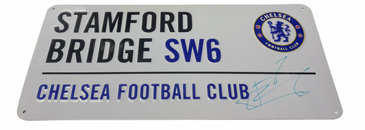 Andriy Shevchenko Signed Chelsea FC Street Sign with COA