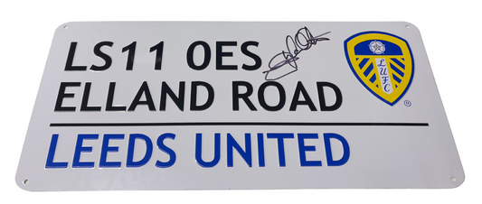 Gary McAllister Signed Leeds United FC Street Sign with COA
