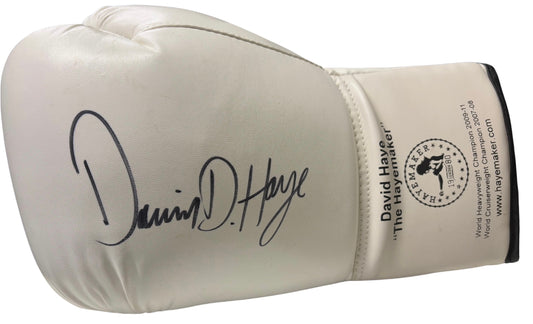 David Haye 'The Haymaker' Signed White Boxing Glove with COA