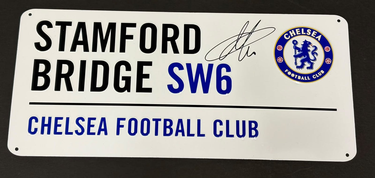 Eden Hazard Signed Stamford Bridge SW6 - Chelsea FC Football Street Sign + COA